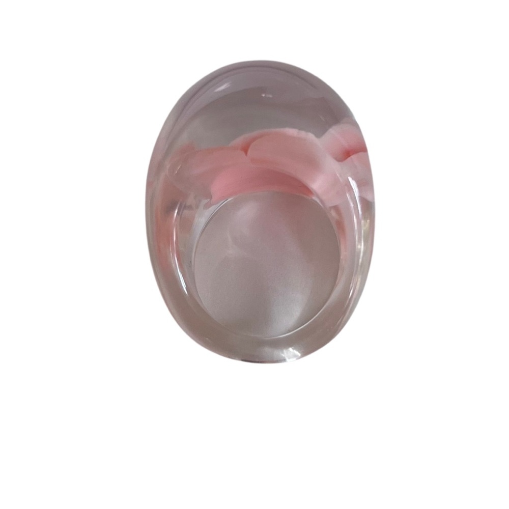 Clear Resin Pink Rose Ring - Picture 3 of 4